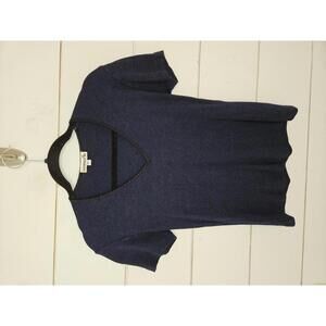 Leopold Large navy blue sweater v neck shirt